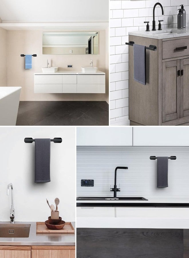 Boniry Aluminium Towel Holder for Bathroom/Towel Rod/Towel Hanger for Wash Basin/Towel Stand with Hooks/Bathroom Accessories (16 inch - Black) (1 PCS) - Image 5